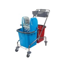 KROM TAŞIYICI METAL PRESLİ ÇİFT KOVALI SET