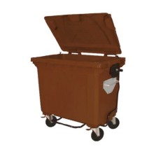 660 Litre Kahverengi Plastik Çöp Konteyneri