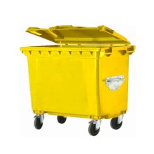 660 Litre Sarı Plastik Çöp Konteyneri