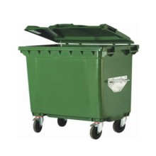 660 Litre Yeşil Plastik Çöp Konteyneri