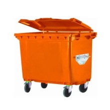 660 Litre Turuncu Plastik Çöp Konteyneri