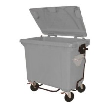 Sıfır Atık Konteyner 770 Litre Gri Metal Atık Çöp Konteyneri