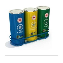 3’Lü Sıfır Atık Kovası Bazalı