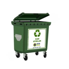 660 Lt  Cam Sıfır Atık Depolama Konteyneri