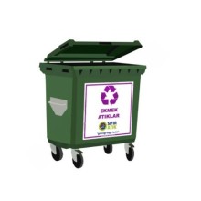 660 Litre Ekmek Atık Depolama Konteyneri