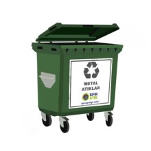 770 Lt Metal Sıfır Atık Depolama Konteyneri