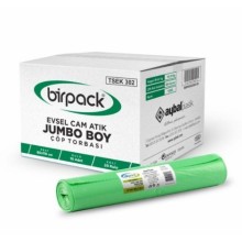 SIFIR ATIK ÇÖP TORBASI CAM ATIK POŞETİ JUMBO BOY ÇÖP TORBASI 80 X 110 20 RULO