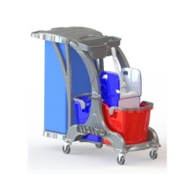 ÇİFT KOVALI PRESLİ TEMİZLİK SETİ METAL PRESLİ ÇÖP TOPLAMA APARATLI