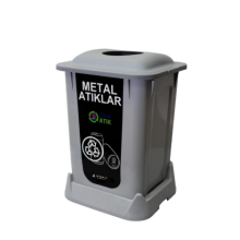 Metal Atık Kutusu 50L