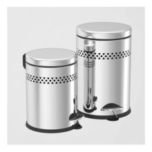 Metal Pedallı Çöp Kutusu - Delikli