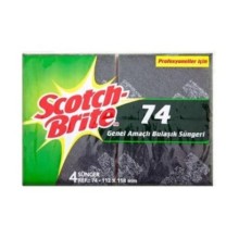 Scotch Brite 74 Yeşil Klasik Bulaşık Süngeri 4 Adet
